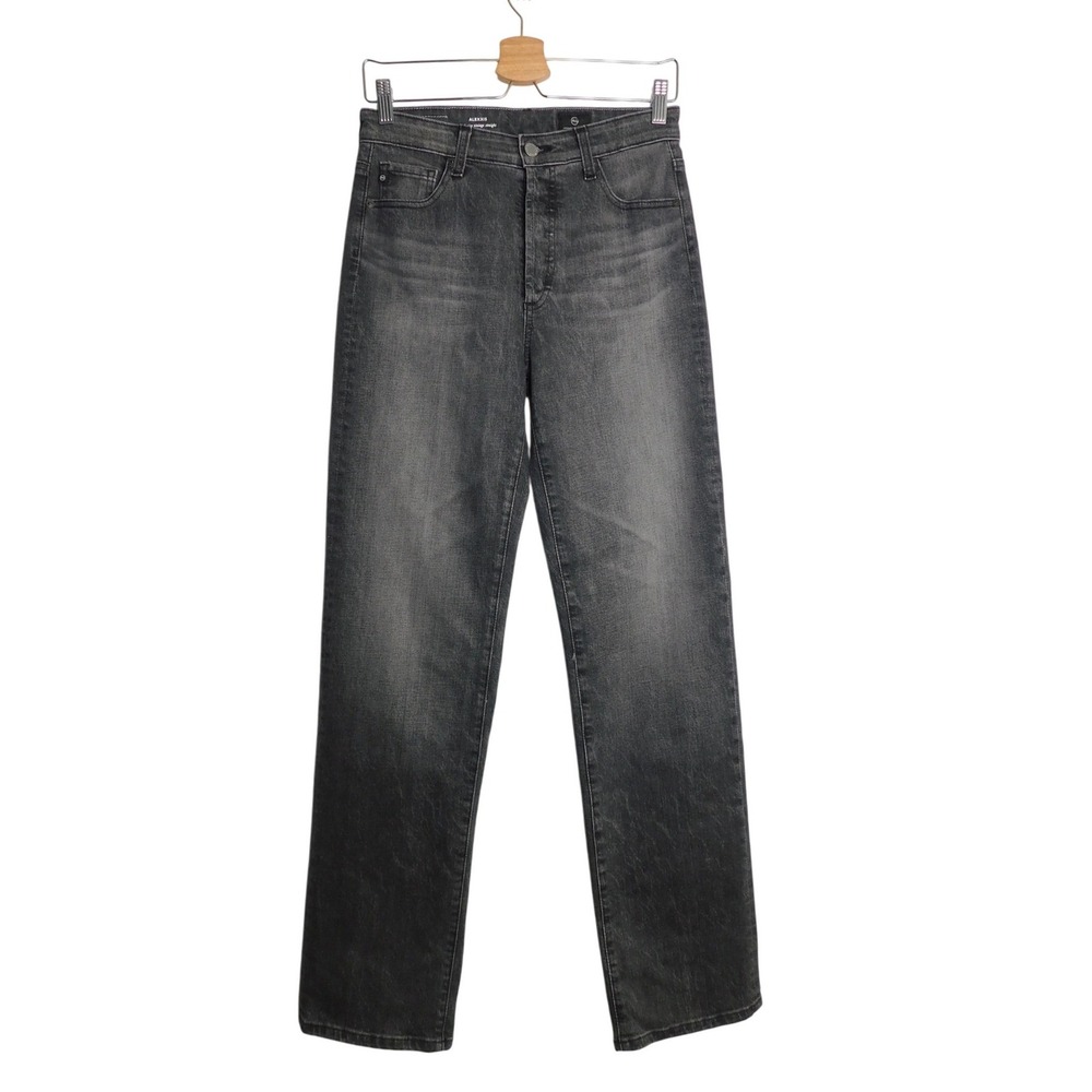 AG Adriano Goldschmied Alexxis Jeans Women 27R Black High Rise Vintage Straight